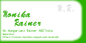 monika rainer business card